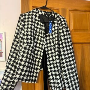 Cider Monochrome Houndstooth Blazer